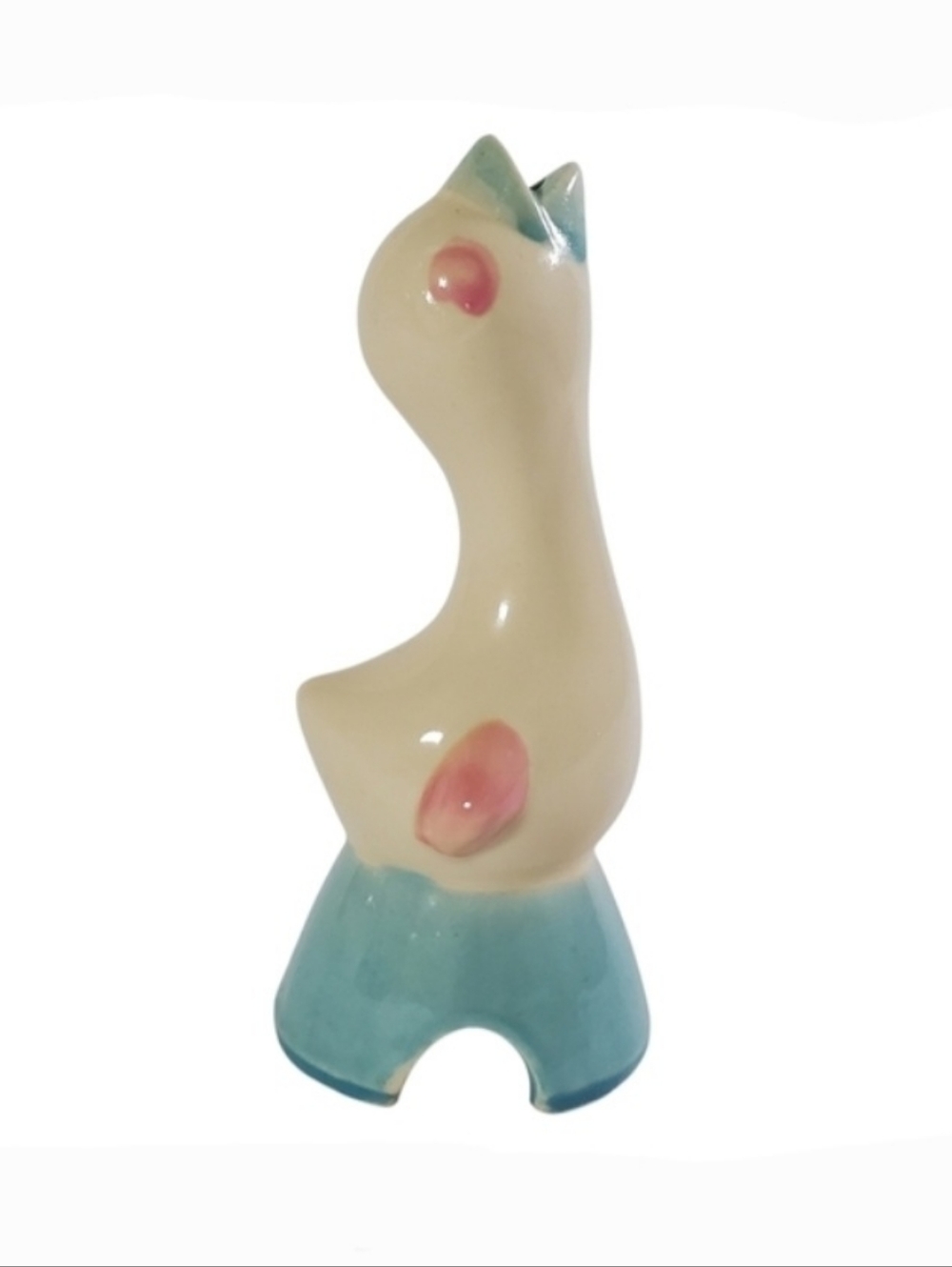 Shawnee Pottery Pillsbury Premium Pie Bird Pastel Blue Pink Vintage 1940s